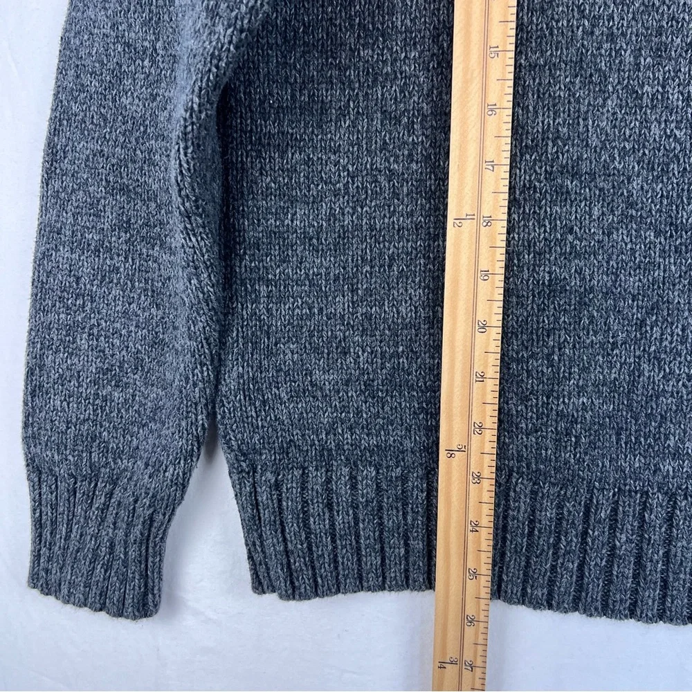 VINTAGE POLO RALPH LAUREN Men’s SWEATER Sz M Heather Black Gray Heritage Preppy